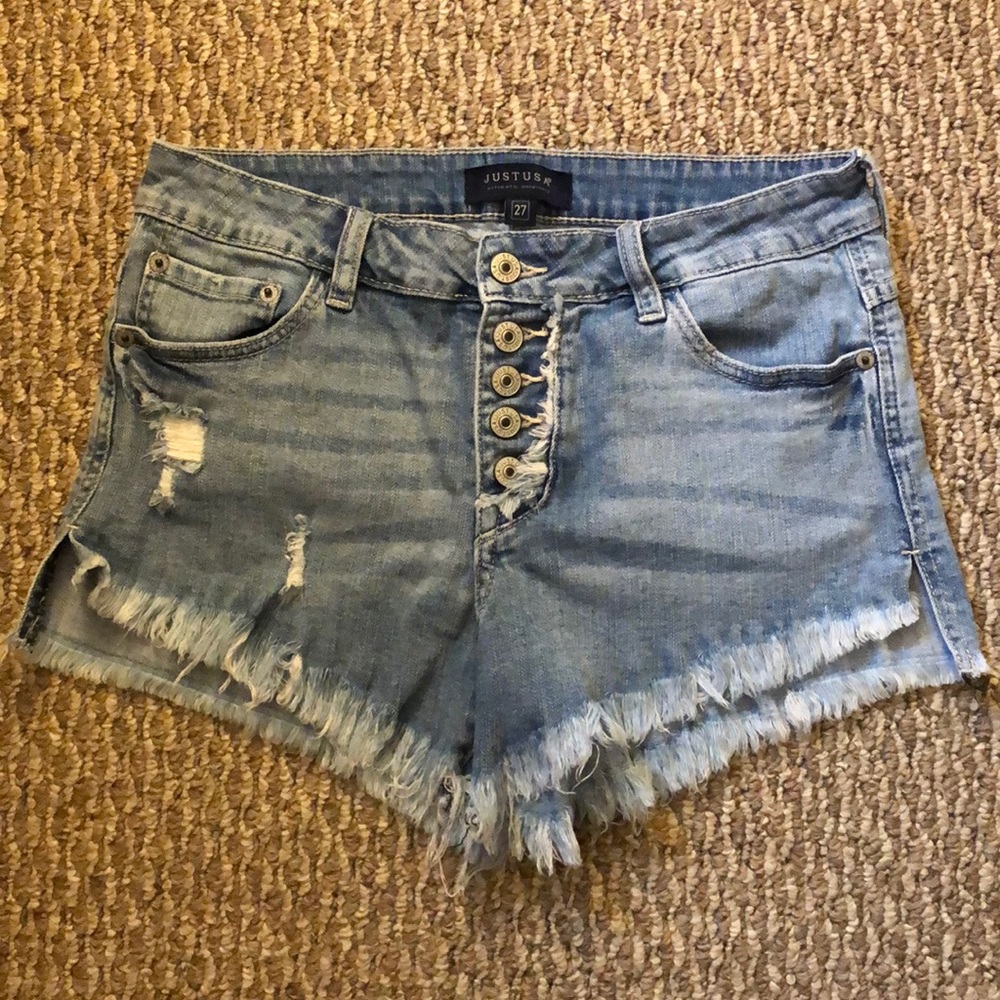 JUST USA Distressed Denim Shorts